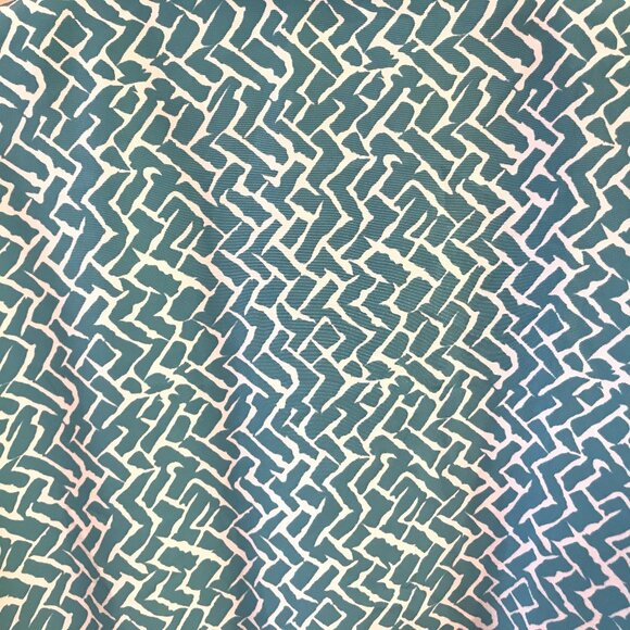 Silver Threads Windbreaker Jacket: Vintage 70s Lightweight Zippered Turquoise L - Picture 6 of 10